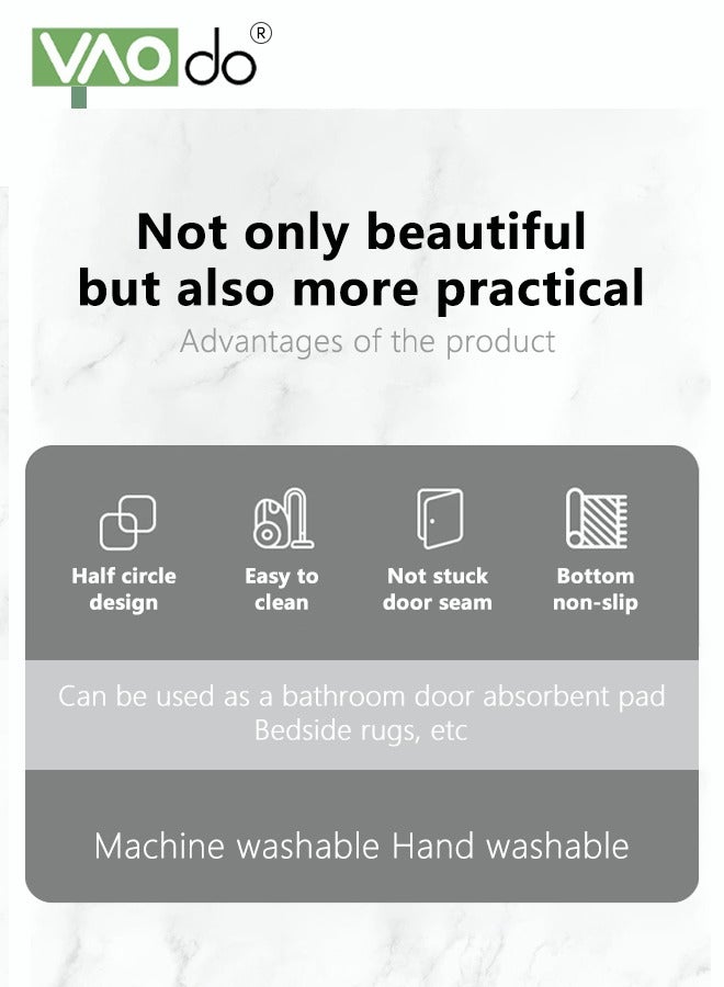 VAOdo Non-slip Bath Mat, Checker Printed Area Mat, High Absorbent Non-mold Floor Mat for Kitchen Bathroom Entry 40*60CM - Image 4