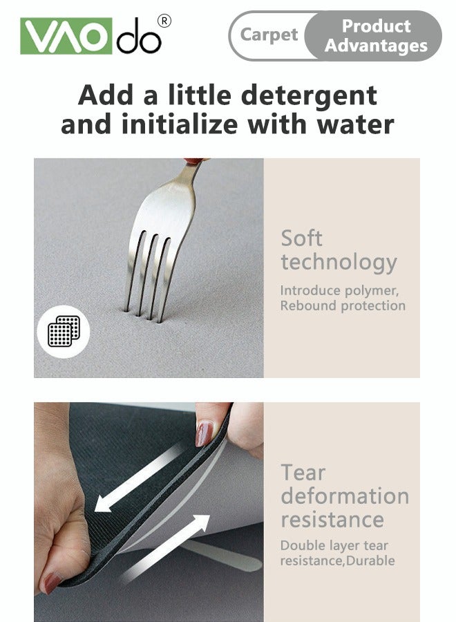 VAOdo Non-slip Bath Mat, Checker Printed Area Mat, High Absorbent Non-mold Floor Mat for Kitchen Bathroom Entry 40*60CM - Image 3