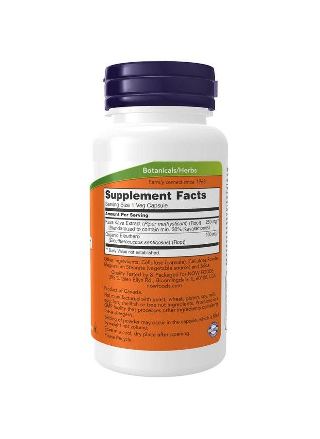 now - Supplements Kava Kava Extract 250 Mg 30% Kavalactones Herbal Relaxation Blend* 60 Veg Capsules - Image 1