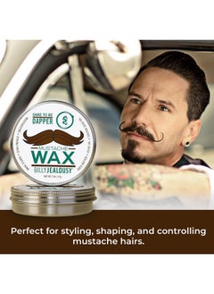 Billy Jealousy Billy Jealousy Bulletproof Strong Hold Mustache Wax, Conditioning Travel-Friendly Styling Product with Woodsy Lavender, Tropical Fruit, and Oak Moss Scent, 2 Oz  - Image 2