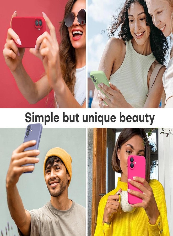 LOVE 3000 جراب LOVE 3000 مصمم خصيصًا لهاتف iPhone 16، مصنوع من السيليكون الفاخر مع بطانة داخلية ناعمة من الألياف الدقيقة المقاومة للخدش، جراب واقٍ مقاوم للصدمات مناسب للرجال والنساء والفتيات، مقاس 6.1 بوصة، لون رمادي لافندر - Image 2