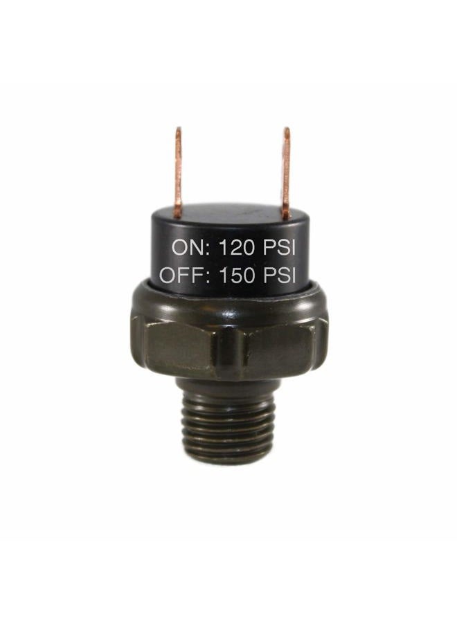 CompStudio 120-150 PSI Air Pressure Switch Tank Mount Type Thread 1/4" NPT 12V/24V for Train/Air Horn 1/4inch - Image 1