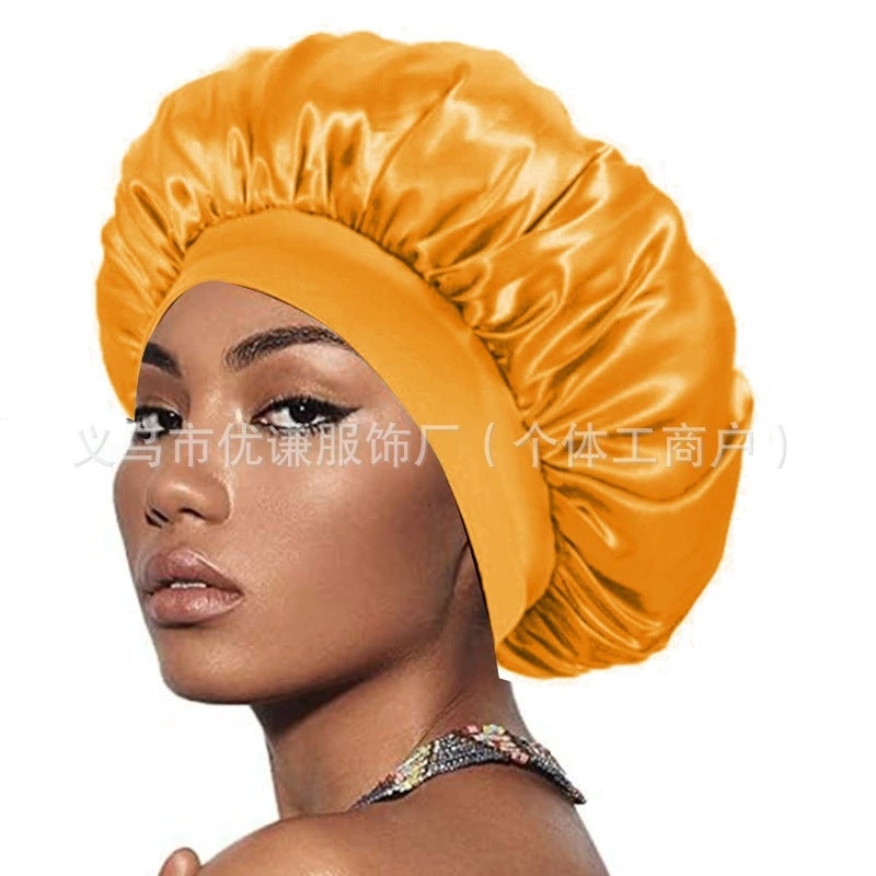 Wide-Brimmed High Stretch Moon Turban Nightcap Women'S Chemotherapy Cap Hair Care Hat Salting Color Shower Cap - Image 4