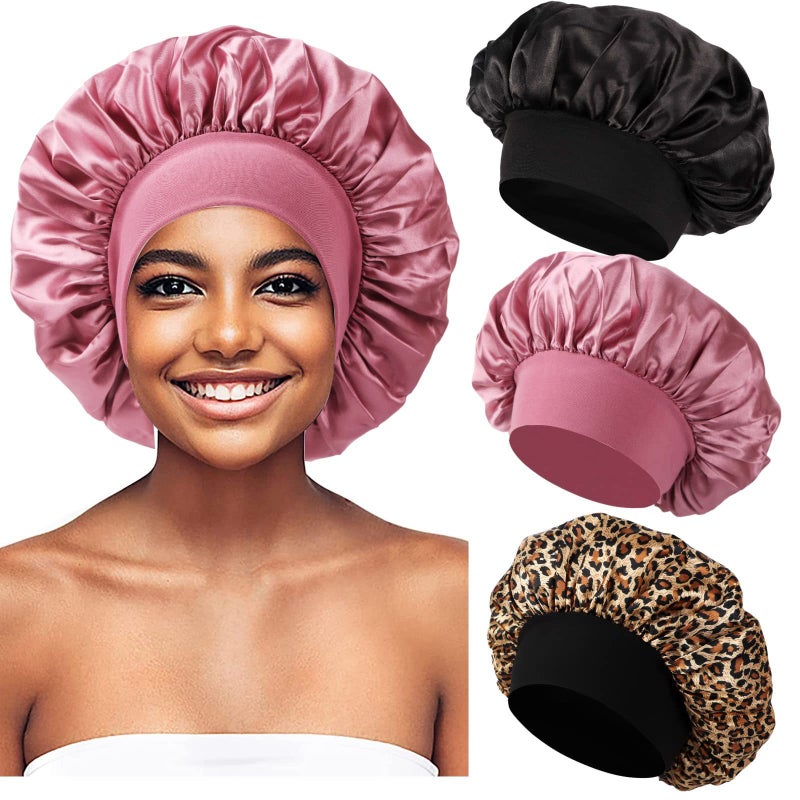 Wide-Brimmed High Stretch Moon Turban Nightcap Women'S Chemotherapy Cap Hair Care Hat Salting Color Shower Cap - Image 2