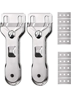 PROMASS promass 2 Pack Glass Scraper Cleaning Scraper with 10 Pcs of 2 Sided Sharp Blades, Suitable for Glass Ceramic and Induction Cooktops, Stove, Ovens, Stains, Paints, Labels and Stickers(Non Scratch)  - Image 1