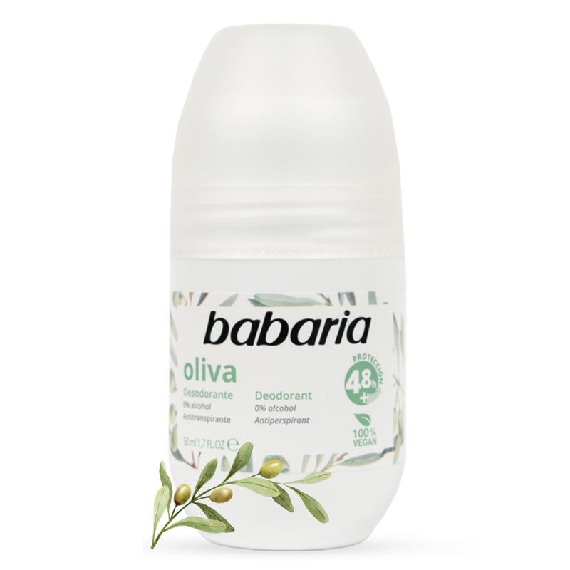Babaria Olive Oil Roll On Deodorant 50ml Alcohol and Paraben Free by Babaria - Image 1