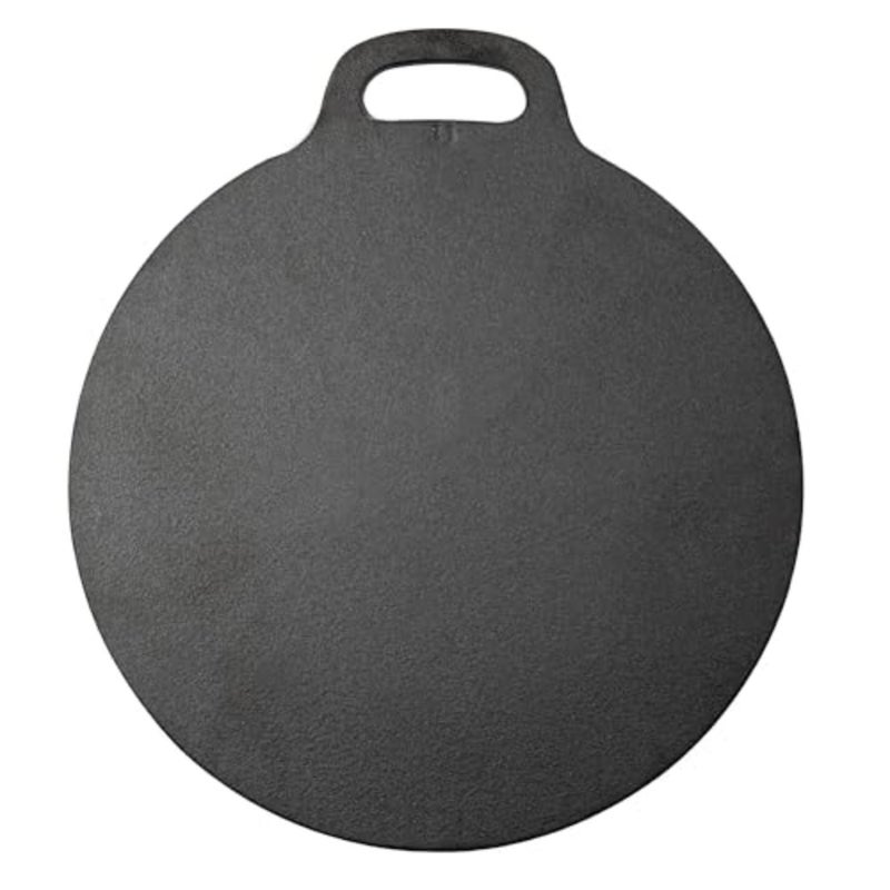 15-ch Cast Iron Tawa Dosa Pan, Pizza Pan with a Loop Handle, Crepe Pan Preseasoned with Flaxseed Oil, Made Colombia - Image 1