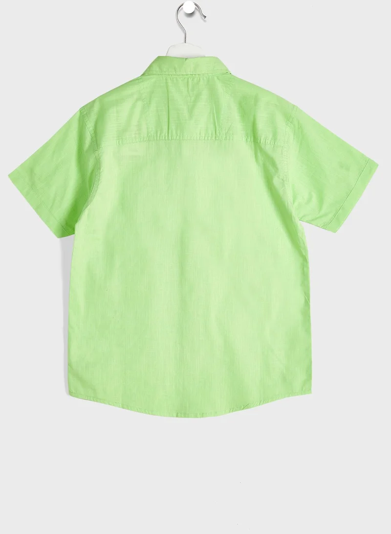Pinata Boys Solid Embroidered Shirts