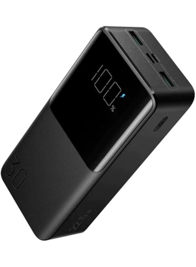 Joyroom JR-QP193 باور بانك شحن سريع مع 4 منافذ وشاشة LCD 22.5 وات - أسود بضمان وكيل - Image 1