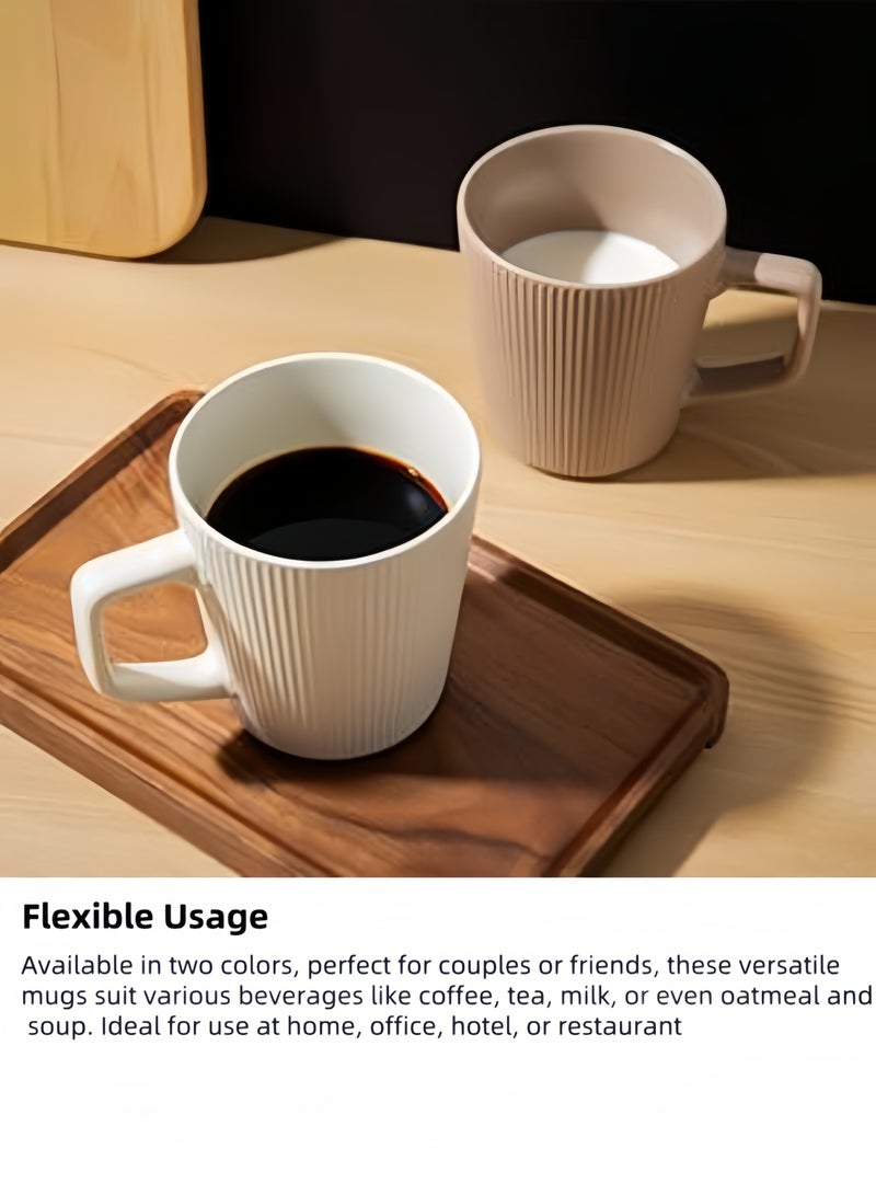 The Latest Mug 17oz/500ML Porcelain Coffee Mugs Set of 2,Tumbler, Large Ceramic Mugs Set with Handles for Man and Wife, Dad, Mom, Friend, Modern Coffee Cups for Tea, Latte, Cappuccino, Cocoa, Dishwasher&Microwave Safe
