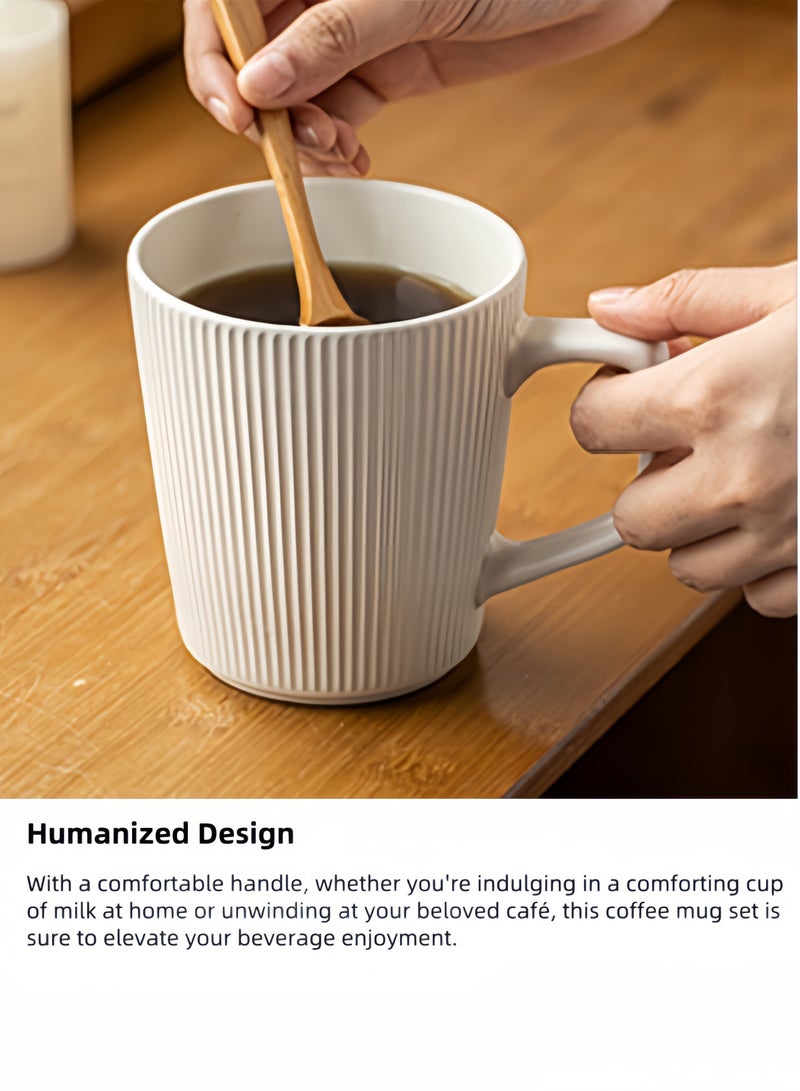The Latest Mug 17oz/500ML Porcelain Coffee Mugs Set of 2,Tumbler, Large Ceramic Mugs Set with Handles for Man and Wife, Dad, Mom, Friend, Modern Coffee Cups for Tea, Latte, Cappuccino, Cocoa, Dishwasher&Microwave Safe