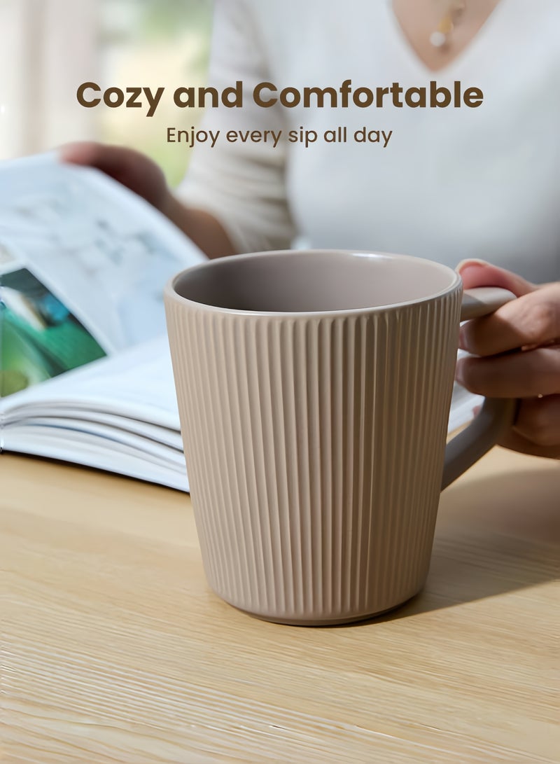 The Latest Mug 17oz/500ML Porcelain Coffee Mugs Set of 2,Tumbler, Large Ceramic Mugs Set with Handles for Man and Wife, Dad, Mom, Friend, Modern Coffee Cups for Tea, Latte, Cappuccino, Cocoa, Dishwasher&Microwave Safe