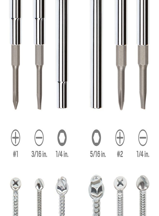 TEKTON 6-in-1 Phillips/Slotted Multi-Bit Driver (#1 x 3/16 in., #2 x 1/4 in., Red) | DMS18010 - Image 4