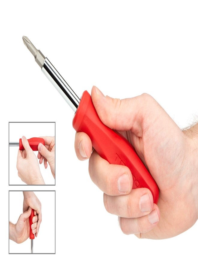 TEKTON 6-in-1 Phillips/Slotted Multi-Bit Driver (#1 x 3/16 in., #2 x 1/4 in., Red) | DMS18010 - Image 5