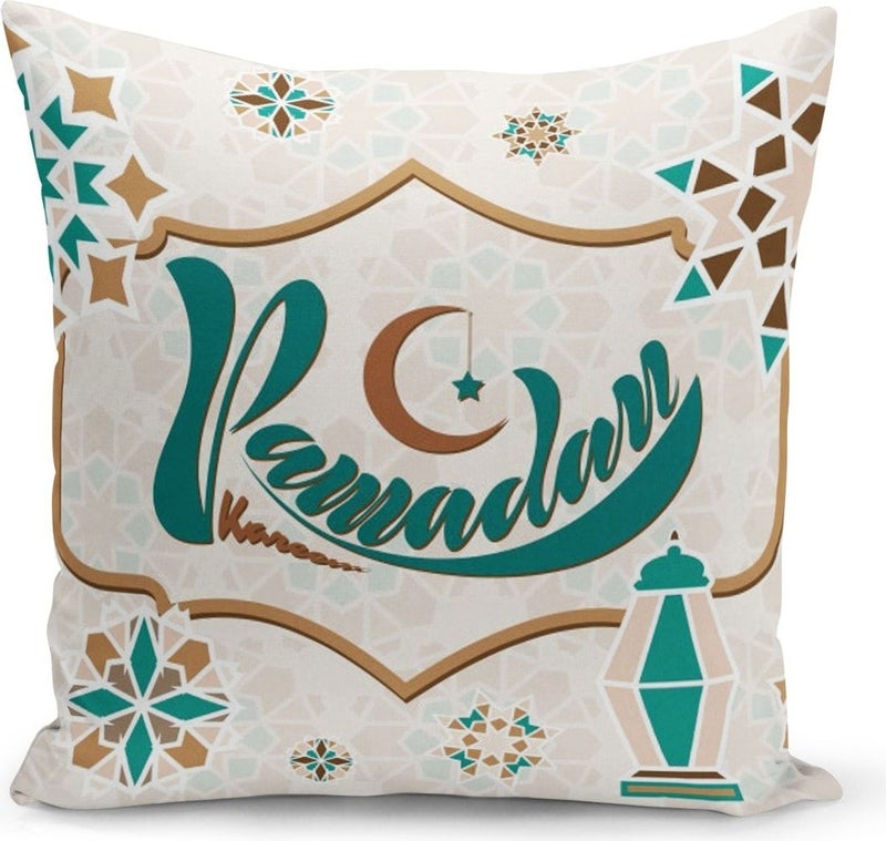 Filamente Ramadan Special Patterned Double Sided Digital Printed Cushion Cover 