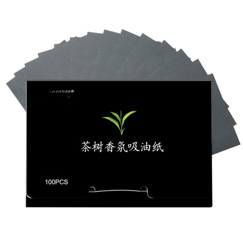 Oil Absorbing Sheets 100 Sheets Raw Wood Pulp Material - Oil Control Facial Blotting Paper for Daily Facial Care - Image 1
