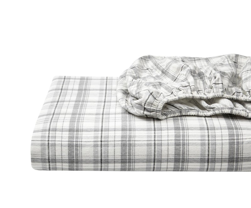 Eddie Bauer - Flannel Sheets Queen Size, Anti-Pilling & Wrinkle Resistant Cotton, Touchably Soft for All-Season Comfort - Bed Sheets with Matching Pillowcases & Fitted Sheet (Beacon Hill Ivory) - Image 2