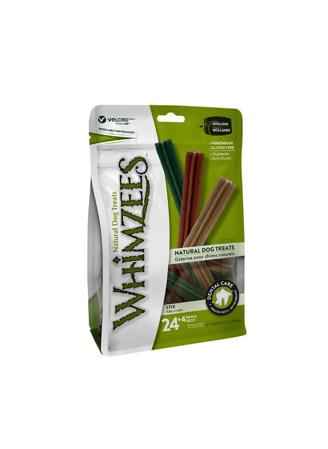 WHIMZEES - Whimzees Stix Dog Treats - Small - 24+4 Pcs - Image 1