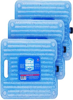 3 Pack Cooler Shock Large Reusable Ice Packs for Coolers,Lunch Box