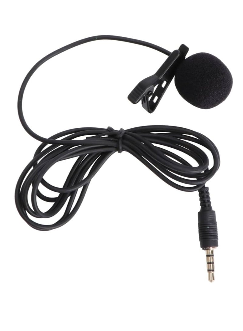 3.5mm Clip  Mini Wired Microphone  Mic for Mobile Phone Camera Laptop Android Device  Black - Image 2