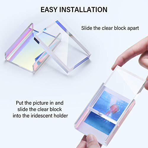Phattopa Instax Mini Film Photo Frames 2x3, Iridescent Acrylic Picture Frames, 3 Pack - Image 3