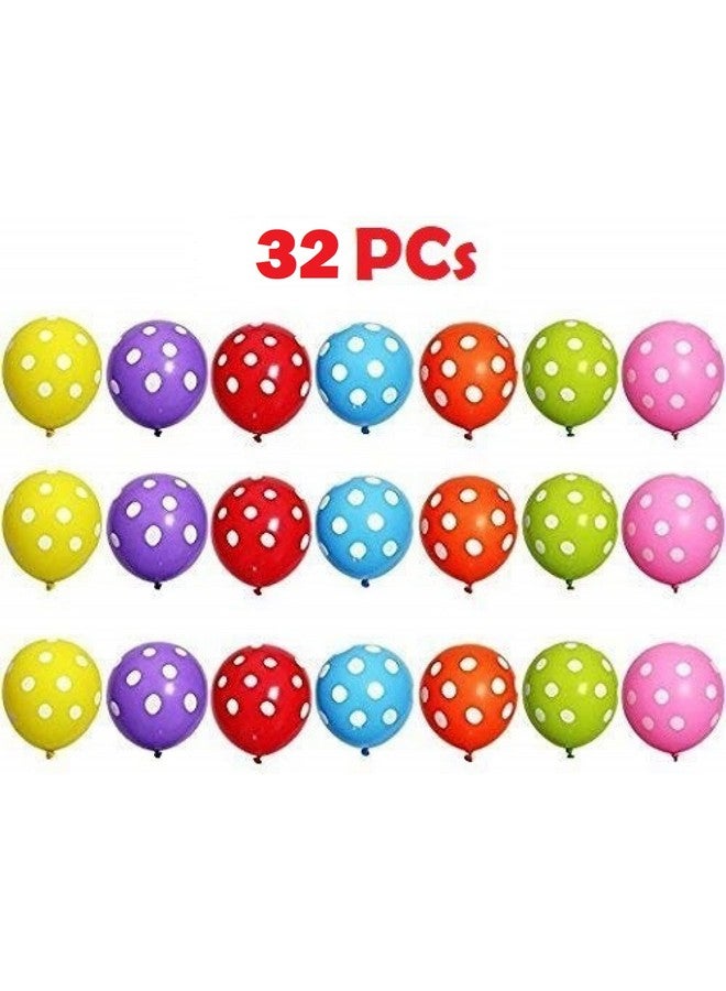 HK balloons Pack Of 34 Pcs Happy Birthday Banner Decoration Kit Set With Metallic Balloons (Polka Dot Birthday Decortion Set - Pack Of 35) - Image 4