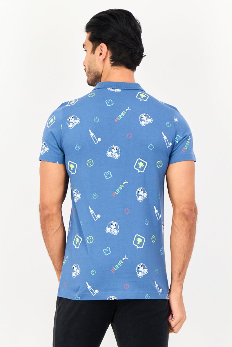 Adidas قميص بولو كريكيت قصير الأكمام للرجال من بومة x رويال تشالنجيرز بنغالور، متعدد الألوان - Image 2