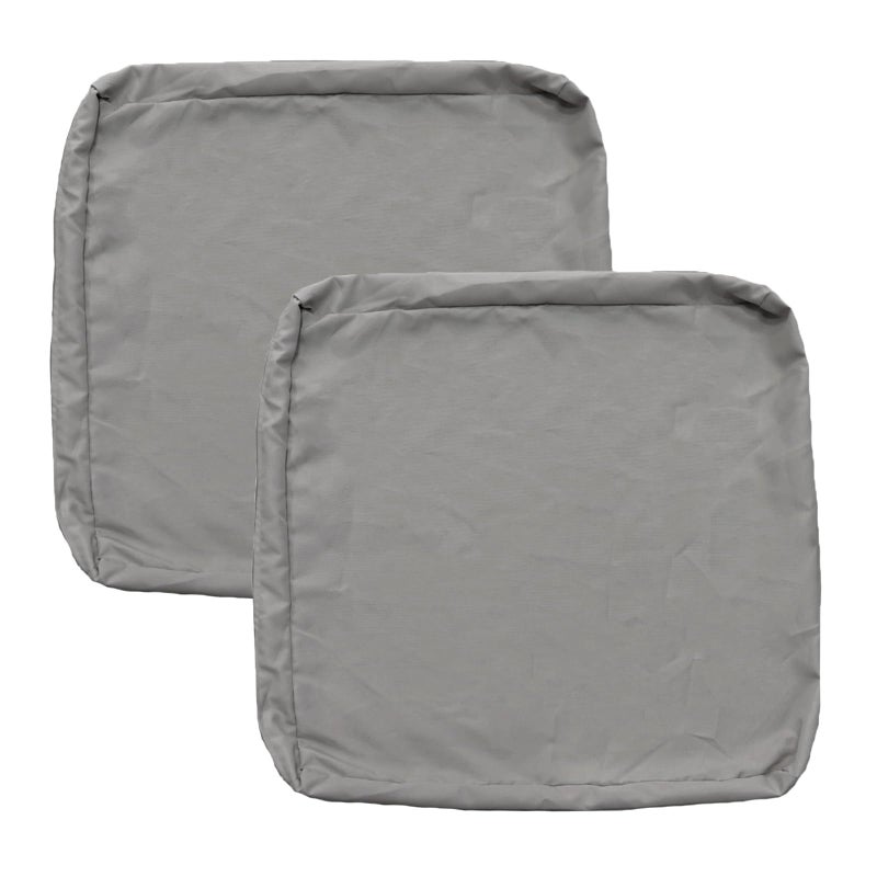 FLYMEI Patio Cushion Covers 28x28x6 Waterproof Outdoor Cushion Cover Replacement 2Packs Outdoor Seat Cushion Slipcover for Rattan Chair Sofa, Grey - Image 1