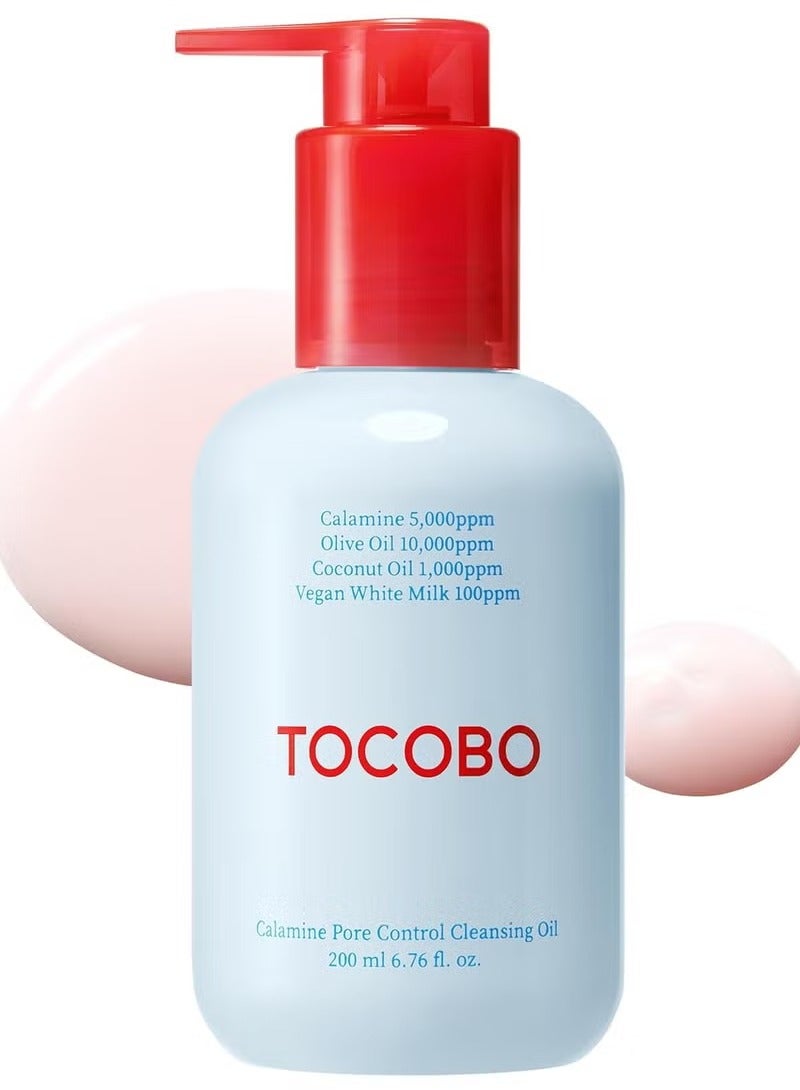 توكوبو Calamine Pore Control Cleansing Oil 200ml / 6.76 fl oz. الرؤوس السوداء، تنظيف المكياج، العناية بالمسام، التنظيف العميق، يوم الأم - Image 1