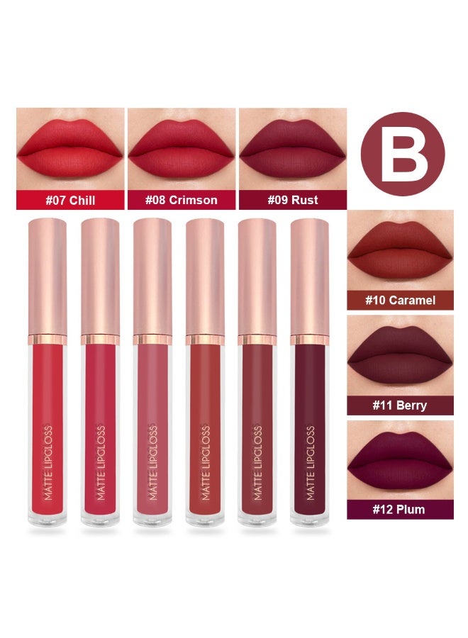 مجموعة هدايا من 6 قطع من ملمع الشفاه