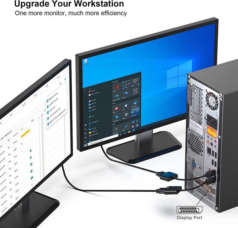 Tobo DisplayPort (DP) to VGA Adapter, Gold-Plated Display Port to VGA Adapter (Male to Female) Compatible with Computer, Desktop, Laptop, PC, Monitor, Projector, HDTV TD-260TC - Image 5