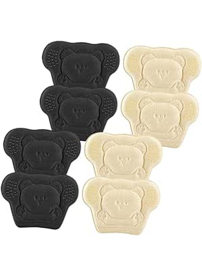 Bear Design Heel Protectors 4 Pairs Wear Resistant Cushions For Blister Prevention Shoe Size Adjustment - Image 1