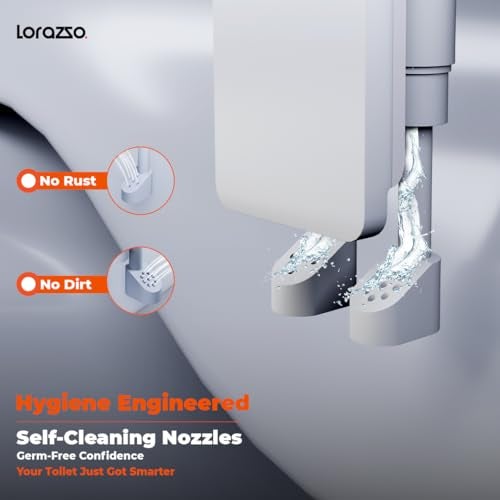 Lorazzo Pulse® Bidet | Smart Toilet Attachment with Dual Nozzle (Front & Rear) | Bidet Spray for Toilet | Self-Cleaning, Adjustable Pressure, Easy DIY Install | 3-Year Lorazzo Limited Warranty - Image 5
