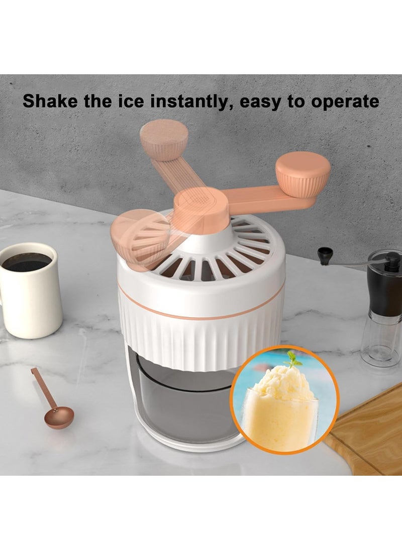 PATTAR PATTAR 500ml HandOperated Ice Crusher with Ice Cube Box Manual Hand Crank Ice Shaver Snow Cone Maker Tray for Party Bars Restaurants Home Outdoor PicnicBPA Free Multicolour 1Pcs  - Image 3