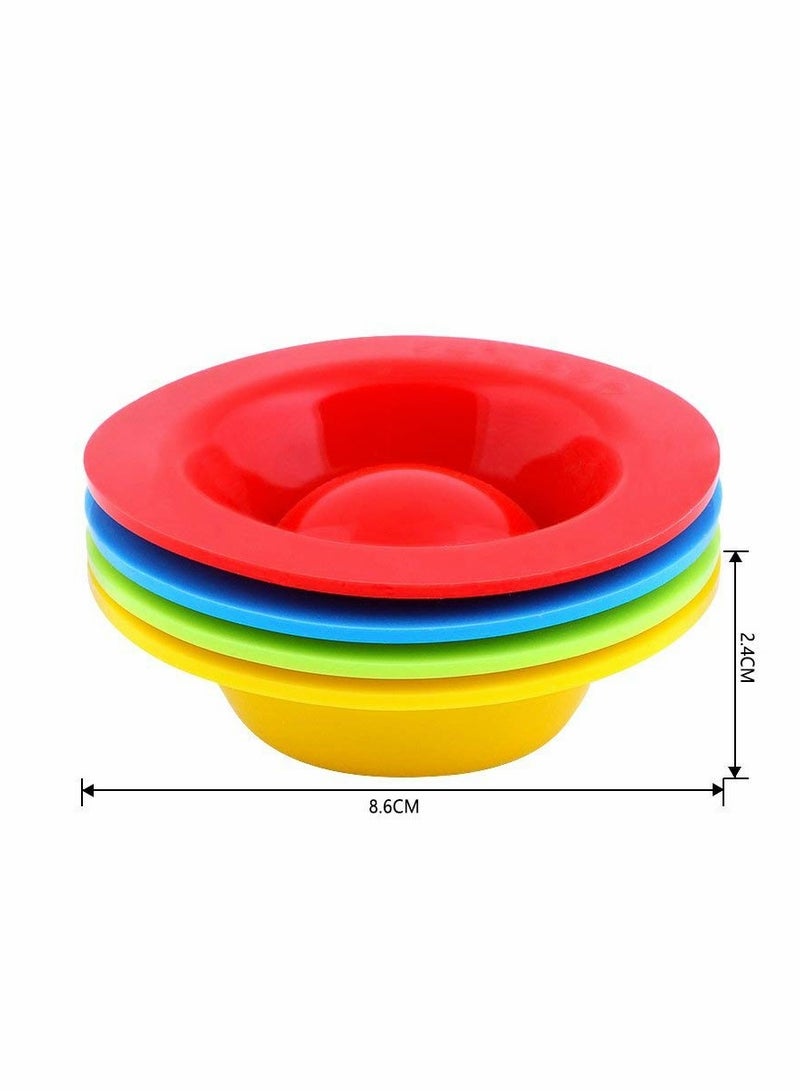SYOSI Egg Cups, 4pcs Silicone Set Egg Cups Stand, Easy to Clean Plastic Egg Cups for Kitchen Boiled Eggs Breakfast - Image 4