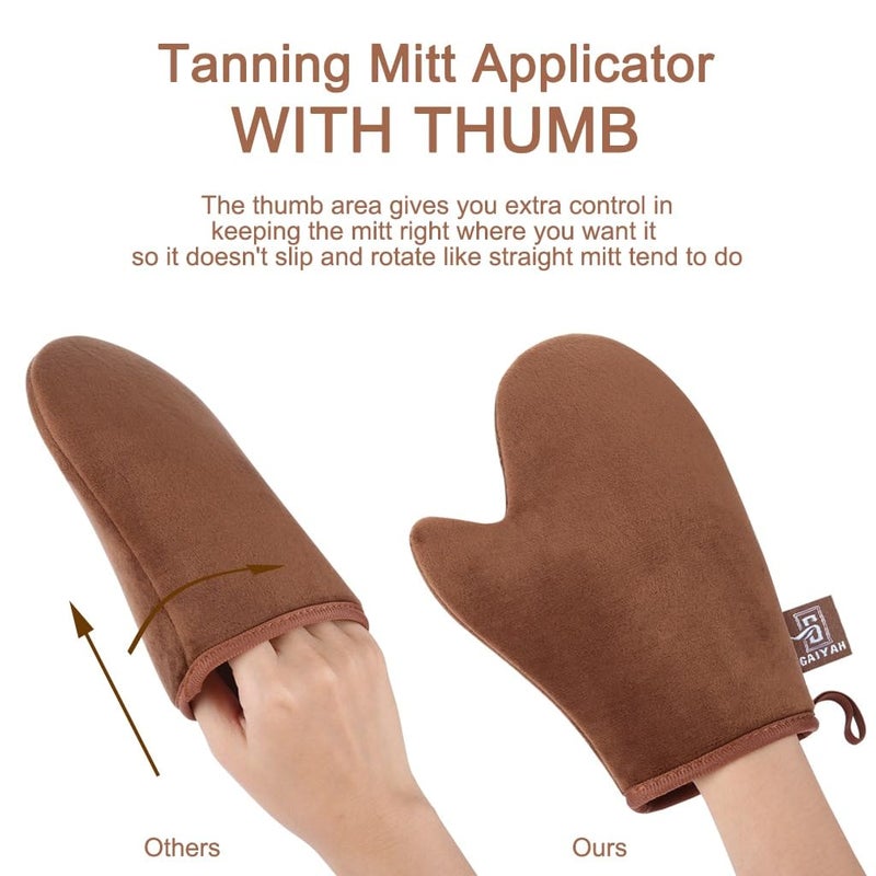 G GAIYAH GAIYAH Self Tanning Mitt Applicator Self Tanner Mitt Applicator Tanning Mitts Self Tanner With Thumb Ultra Soft Tanning Glove For Self Tan Mitt Applicator - Image 4