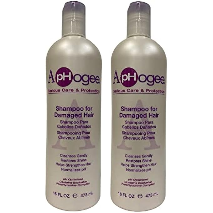 ApHogee SHAMPOO FOR DAMAGED HAIR, 16 OZ (PACK OF 2) - Image 1