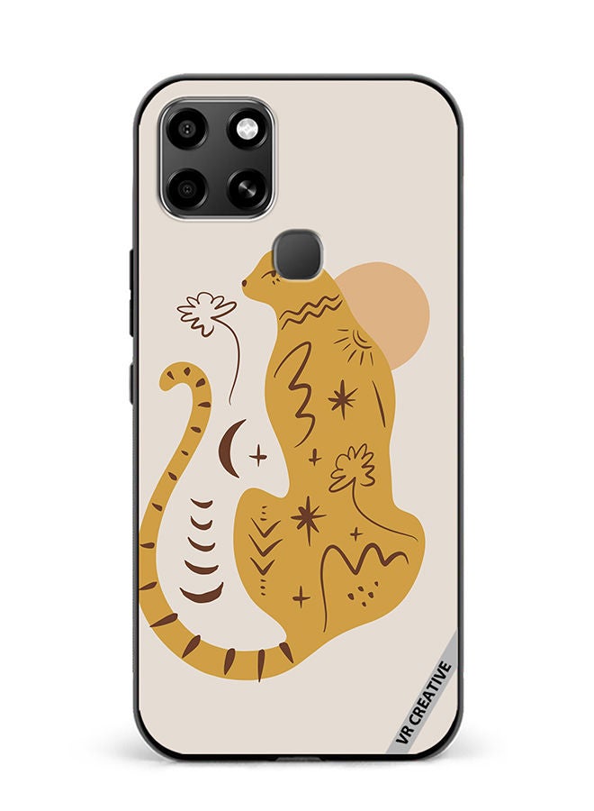 VR CREATIVE Protective Case Cover For Infinix Smart 6 Boho Cute Leopard Animal Design Multicolour - Image 1