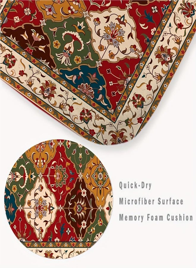 Thea Persian Kitchen Rugs and Mats Set of 2 Turkish Floor Mats Comfort Non-Slip Washable for Kitchen Farmhouse Home Decor Boho Doormat, 17" W x 29" L + 17" W x 47" L - Image 4