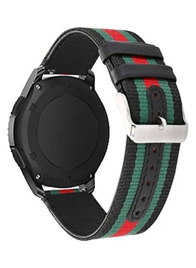 NIBEMINENT Simple Fashion Nylon Genuine Leather Watchband For Samsung Gear S3 Black - Image 2