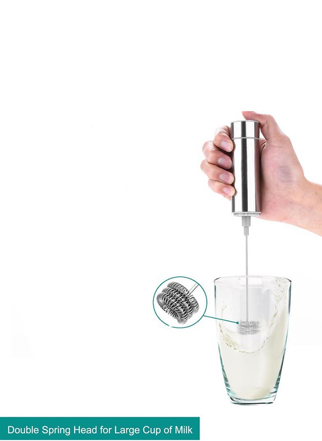 Loquat Electric Foam Milk Frother Silver 30x6x6centimeter  - Image 4