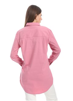 Andora Solid Long Sleeves Buttoned Basic Shirt_Kashmir  - Image 3