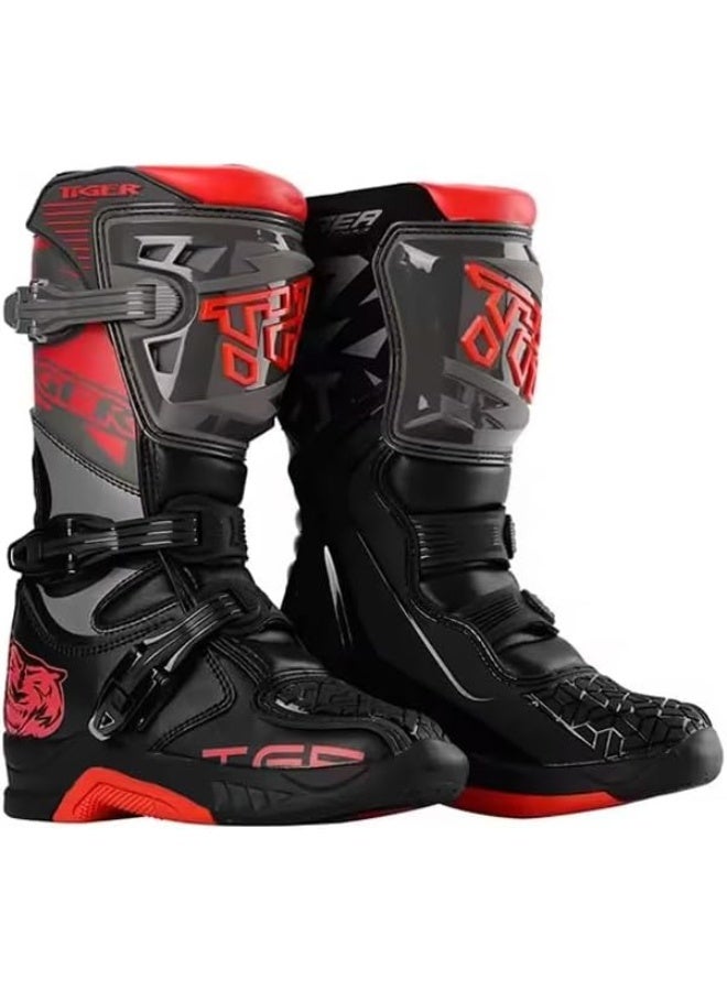 TIGER T2-E00I Motorcycle Leather Boots for Motocross - Image 1