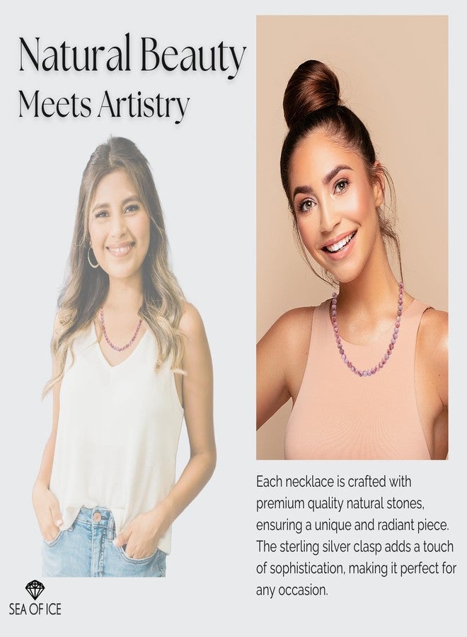 SEA OF ICE Precious Carnelian Gemstone 6mm Round Beads Necklace -14" Plus 2" Extender with Sterling Silver Spring Ring Clasp - Image 3