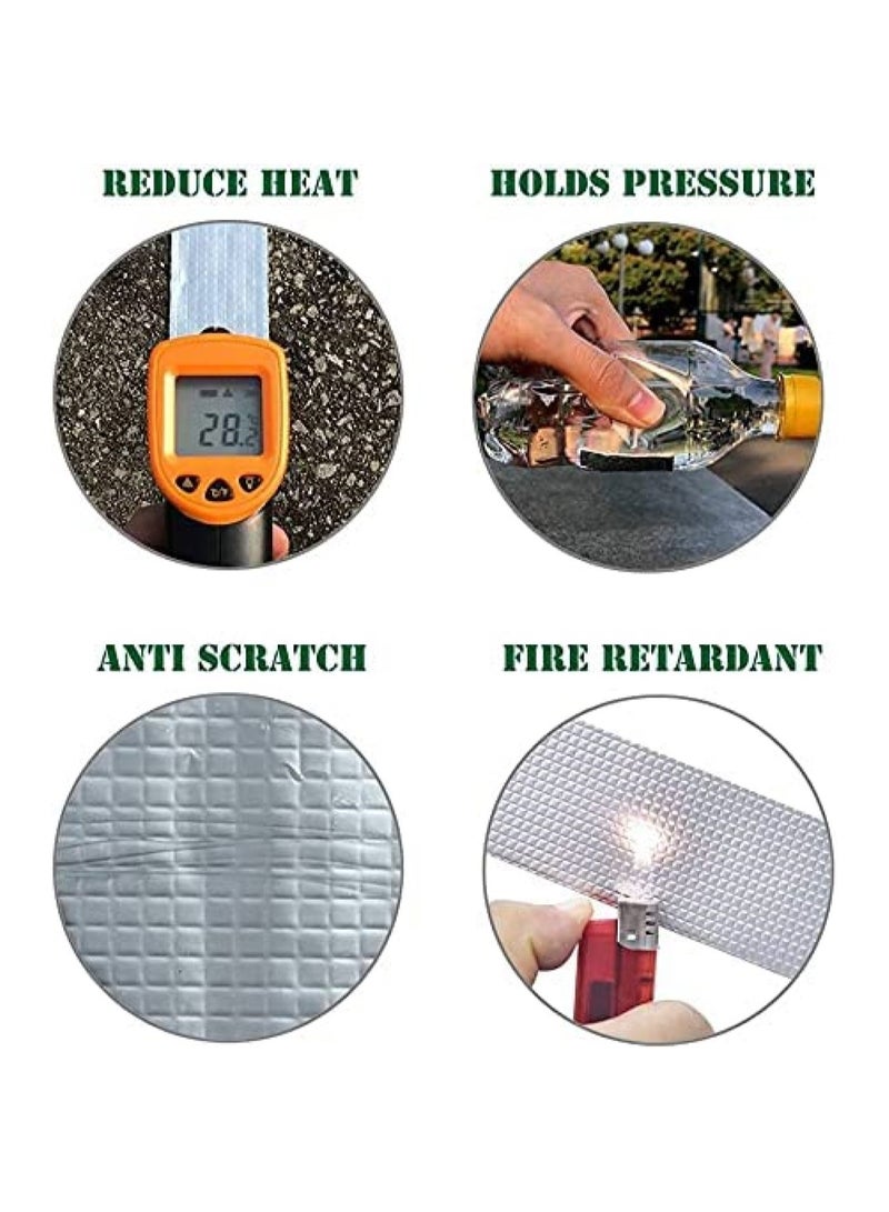 Captaintech Waterproof Tape Aluminium Foil Tape Leakage Repair Waterproof Adhesive Tape Sealing Butyl Rubber Tape Be Suitable For Pipe Leakage Roof Water Tape - Image 4