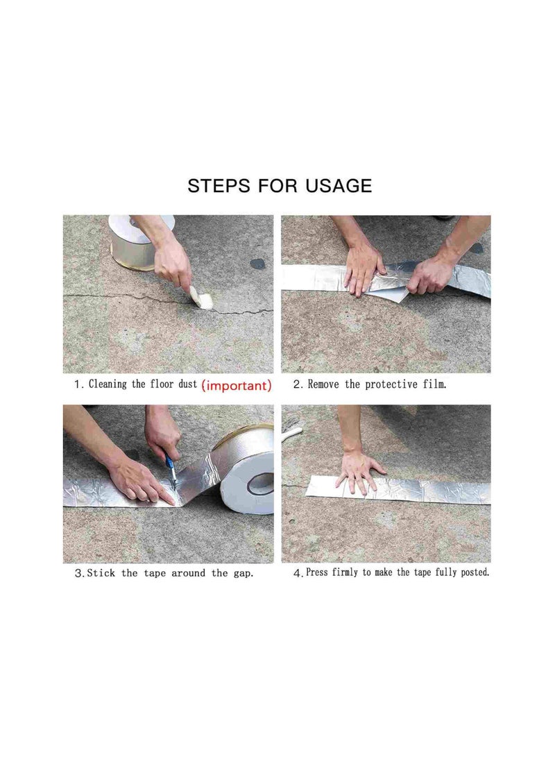 Captaintech Waterproof Tape Aluminium Foil Tape Leakage Repair Waterproof Adhesive Tape Sealing Butyl Rubber Tape Be Suitable For Pipe Leakage Roof Water Tape - Image 3