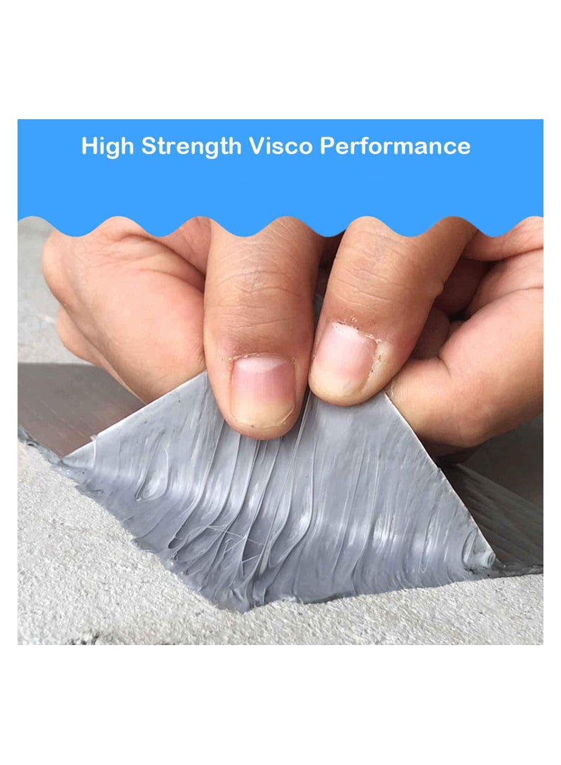 Captaintech Waterproof Tape Aluminium Foil Tape Leakage Repair Waterproof Adhesive Tape Sealing Butyl Rubber Tape Be Suitable For Pipe Leakage Roof Water Tape - Image 5
