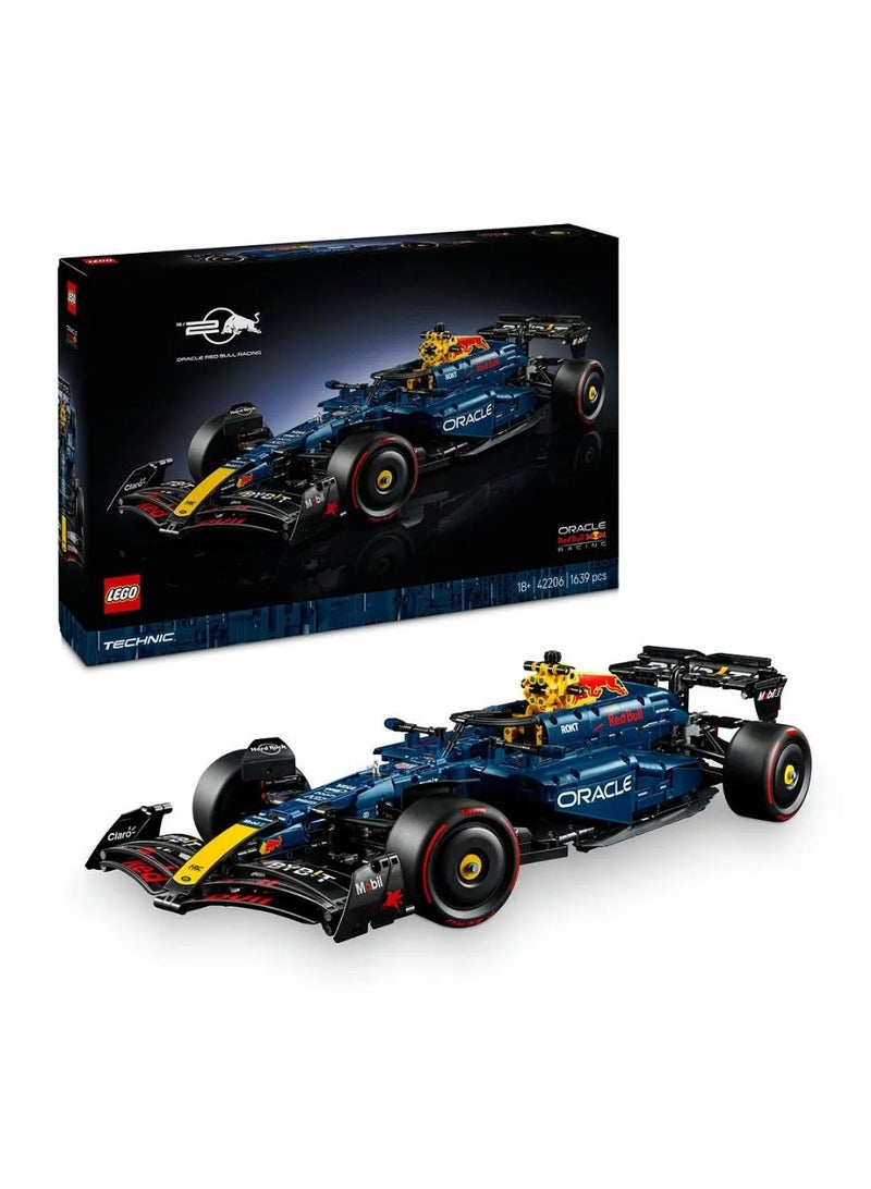 ليغو تكنيك أوراكل طقم نموذج سيارة ريد بول ريسينغ RB20 F1 للبالغين، ابنِ سيارتك الخاصة 42206 - 1639 قطعة - Image 1