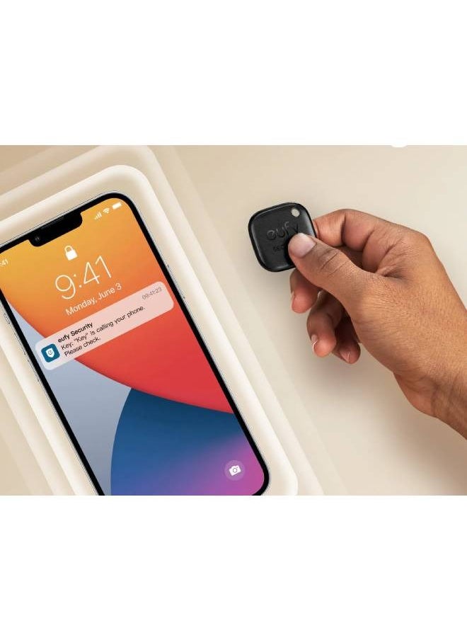 eufy Eufy Smart Track Link Bluetooth Item Finder and Key Finder, Works with Apple Find My (iOS only) - T87B0011 - Black  - Image 2
