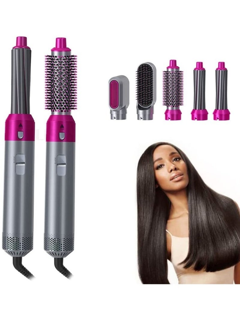 5 In 1 Hair Styler, Blow Dryer Brush, Hair Dryer Brush Negative Ionic Electric, Hair Wrap Hair Styler, Detachable Brush Heads - Image 2
